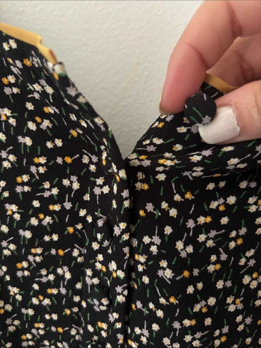 Madewell Sleeveless Jumpsuit Black Floral Adjustable Straps Button Front Size 6